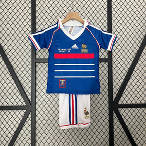 CAMISETA FRANCIA I ESPECIAL FINAL MUNDIAL 98 CONJUNTO INFANTIL (RETRO) - Vitrine Futebolística