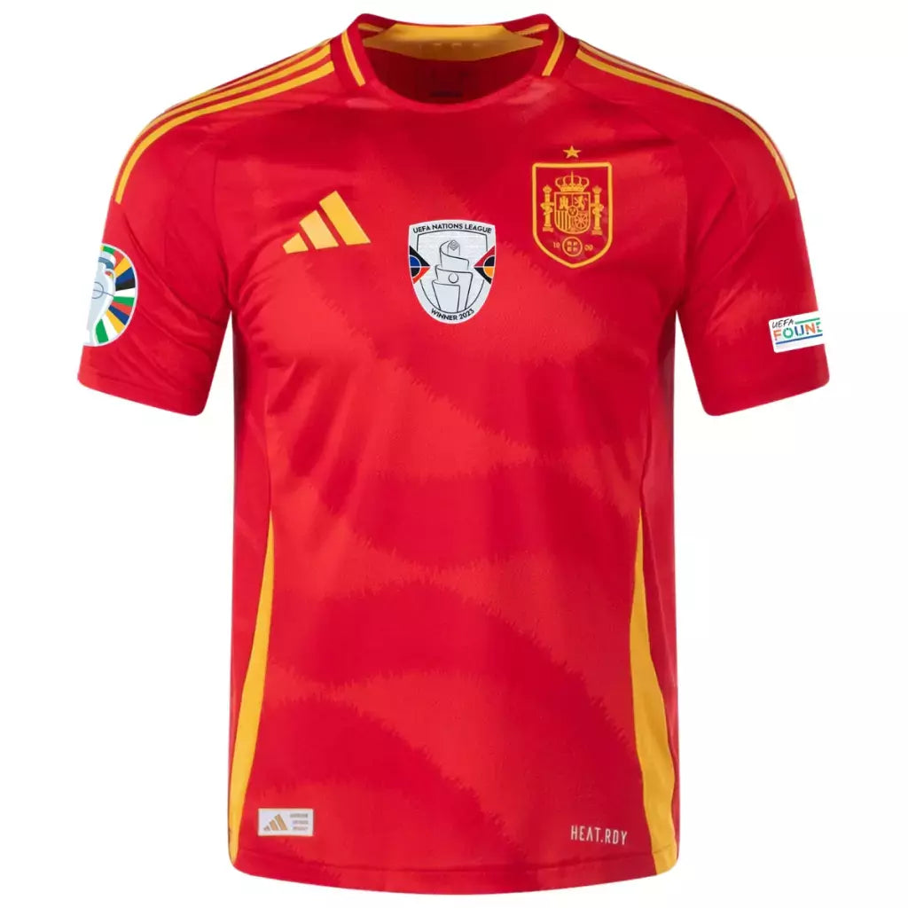 Camiseta España I 24/25 Hombre Con Parche - De Ia Uefa Nations Ieague Y Ia Eurocopa